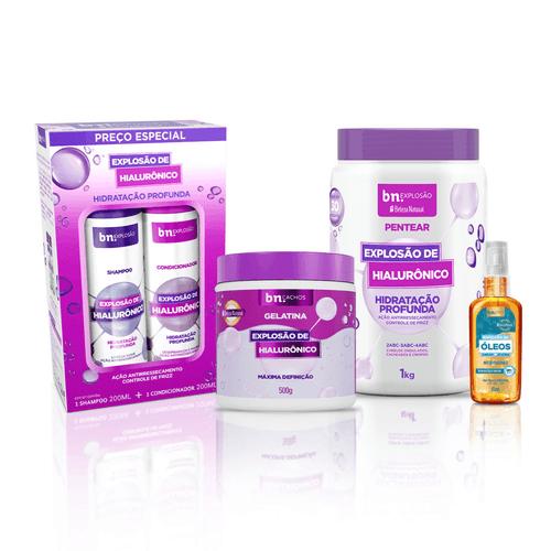 Kit Hialurônico + Óleo Jojoba | bn.Cachos Kit Hialurônico + Óleo Jojoba | bn.Cachos